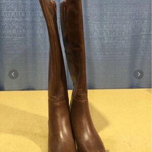Rockport Brown Over the Knee Boots Sleek Leather Design